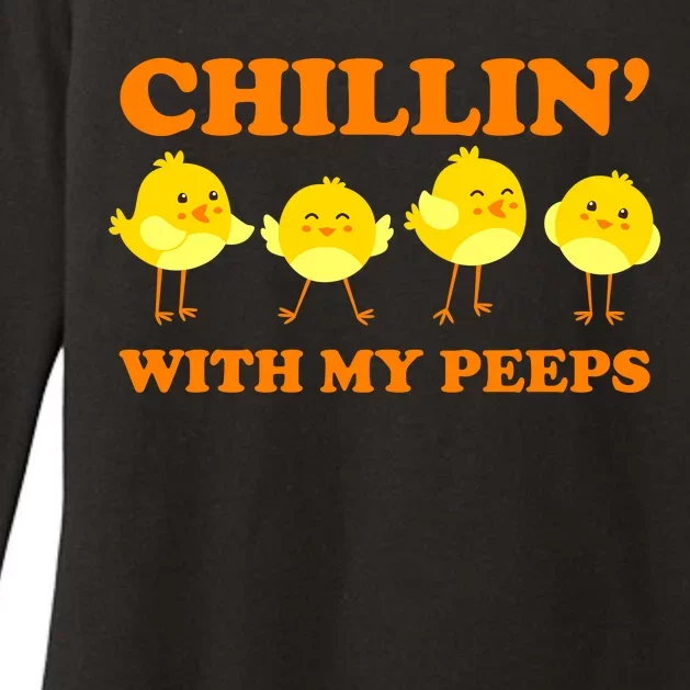 Chillin With My Peeps Funny Easter Womens CVC Long Sleeve Shirt