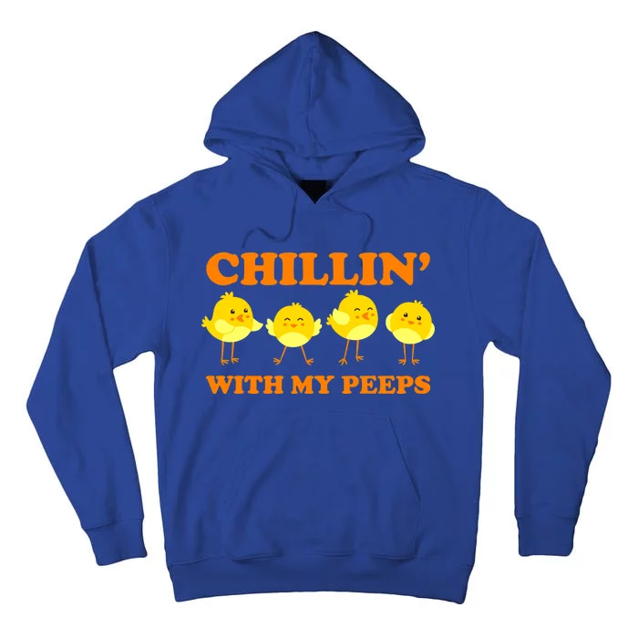 Chillin With My Peeps Funny Easter Tall Hoodie