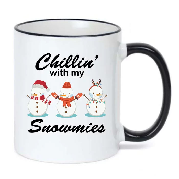 Chillin With My Snowmies Christmas Black Color Changing Mug