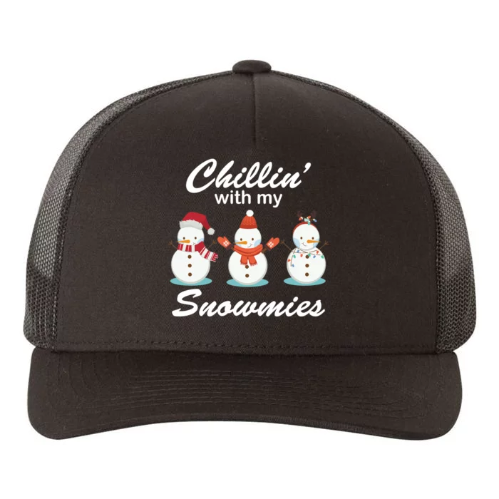 Chillin With My Snowmies Christmas Yupoong Adult 5-Panel Trucker Hat