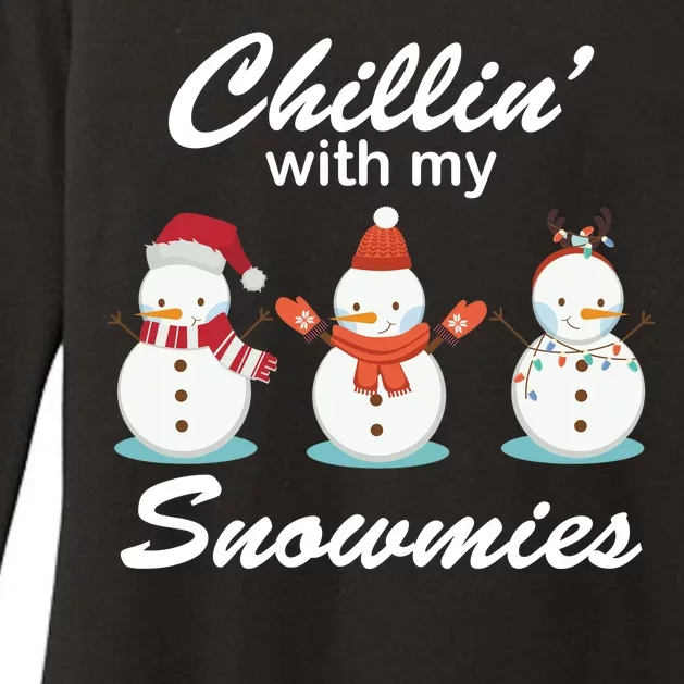 Chillin With My Snowmies Christmas Womens CVC Long Sleeve Shirt