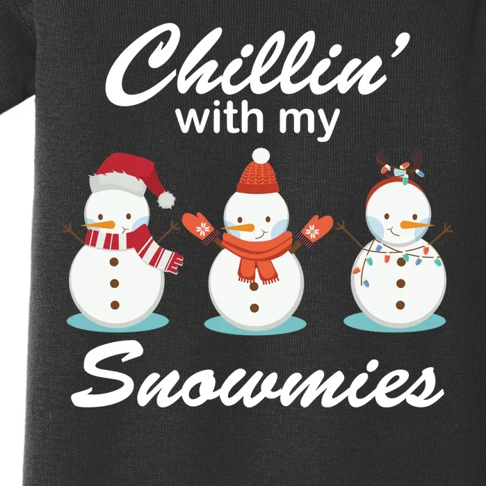 Chillin With My Snowmies Christmas Baby Bodysuit