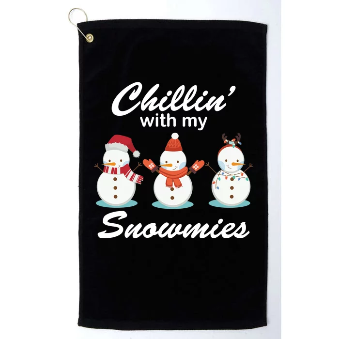 Chillin With My Snowmies Christmas Platinum Collection Golf Towel