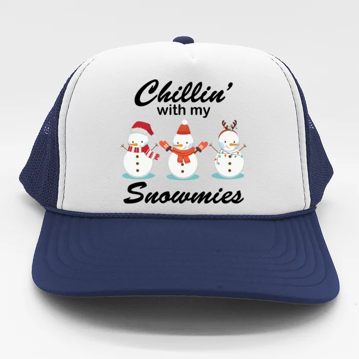 Chillin With My Snowmies Christmas Trucker Hat