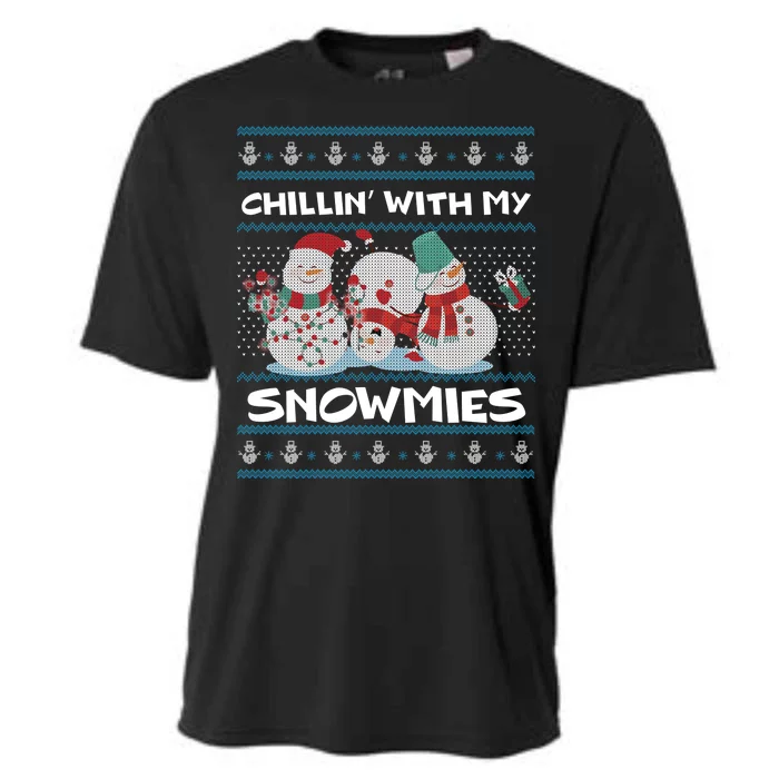 Chillin With My Snowmies Ugly Christmas Cooling Performance Crew T-Shirt