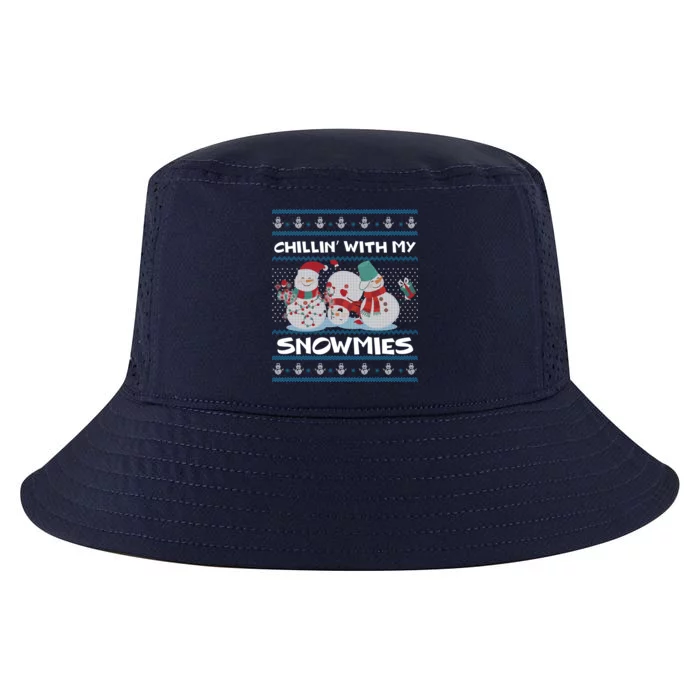 Chillin' With My Snowmies Ugly Christmas Cool Comfort Performance Bucket Hat