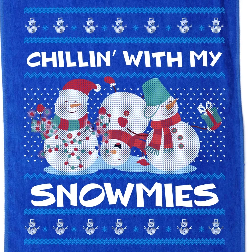 Chillin' With My Snowmies Ugly Christmas Platinum Collection Golf Towel