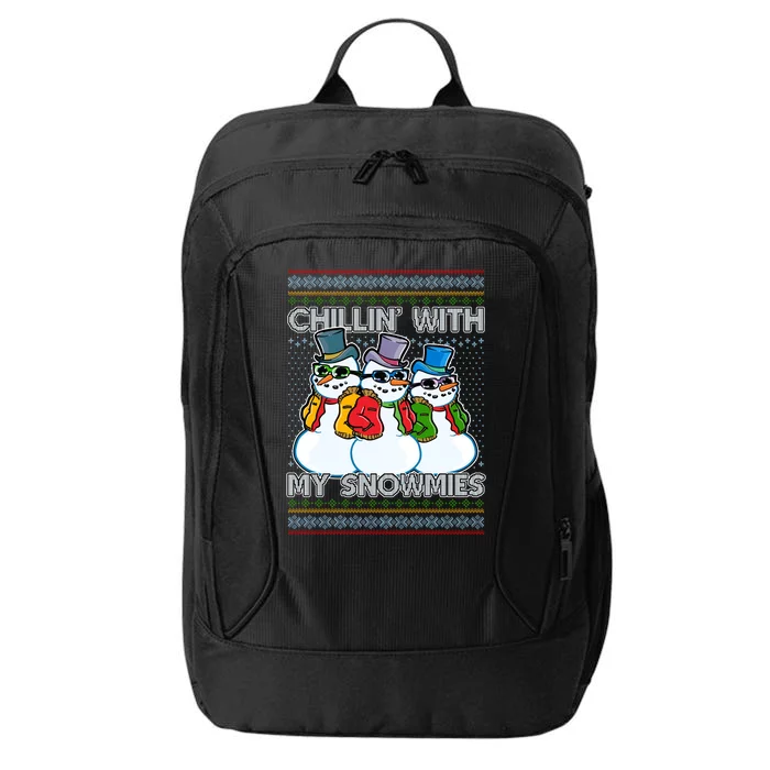 Chillin' With My Snowmies Ugly Christmas Sweater City Backpack