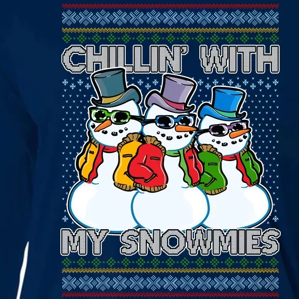 Chillin' With My Snowmies Ugly Christmas Sweater Cooling Performance Long Sleeve Crew