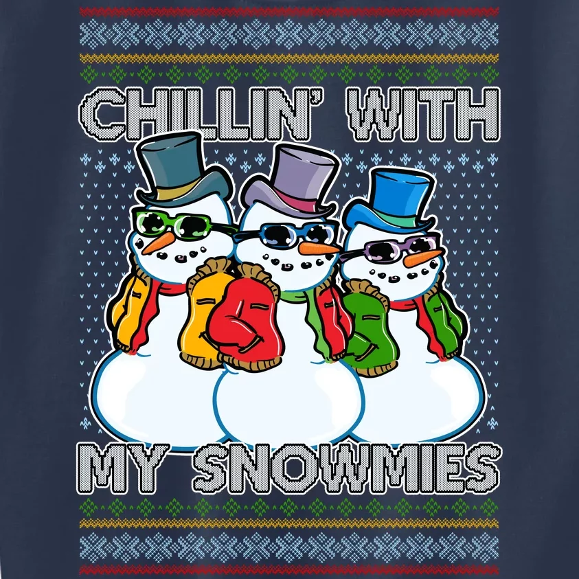 Chillin' With My Snowmies Ugly Christmas Sweater Kids Sweatshirt