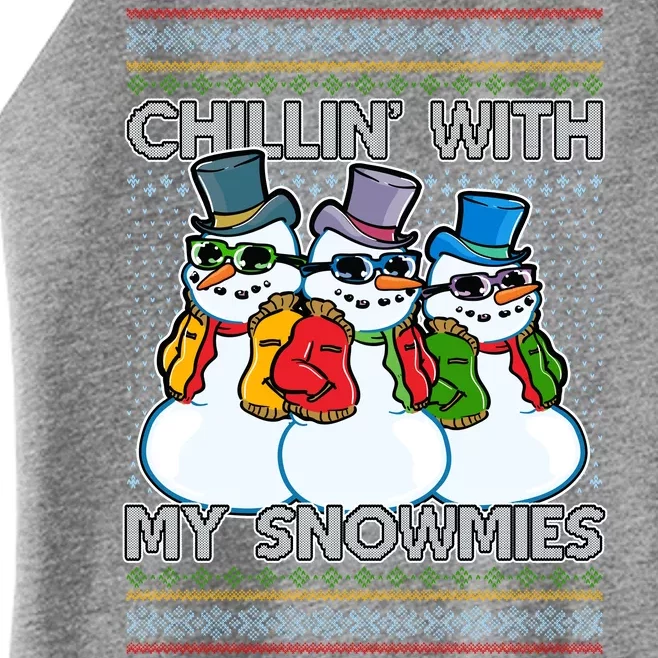 Chillin' With My Snowmies Ugly Christmas Sweater Women’s Perfect Tri Rocker Tank