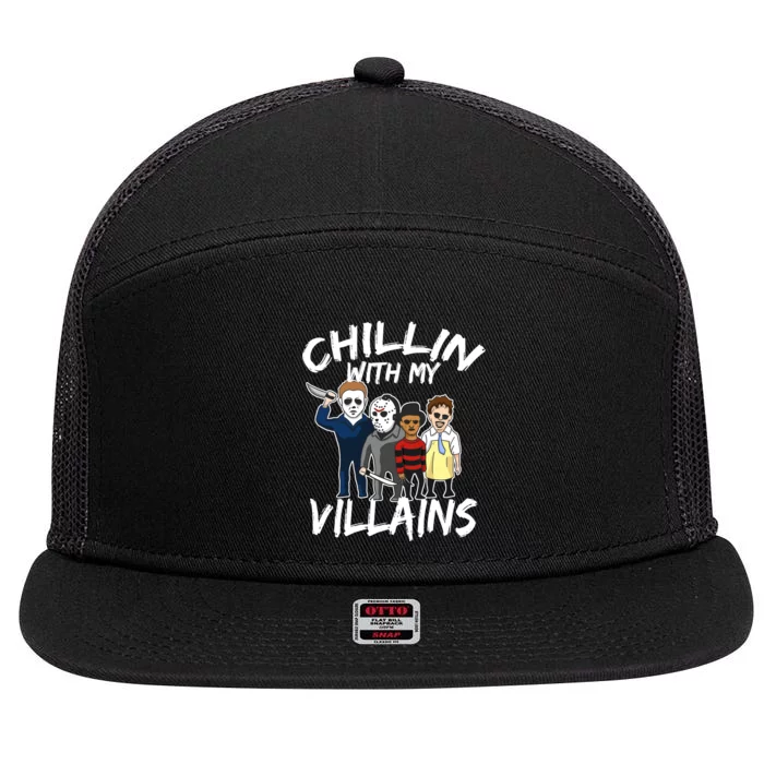 Chillin With My Villains 7 Panel Mesh Trucker Snapback Hat