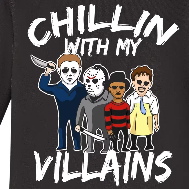 Chillin With My Villains Baby Long Sleeve Bodysuit