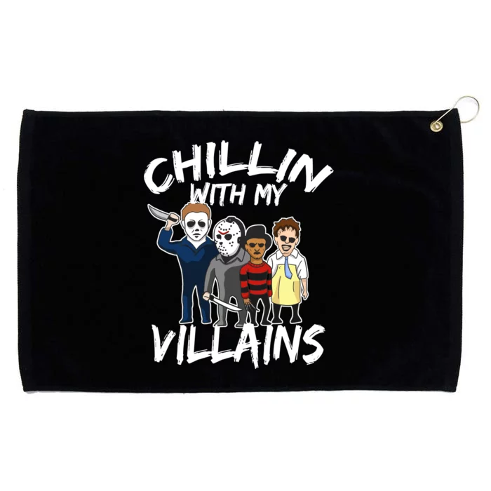 Chillin With My Villains Grommeted Golf Towel