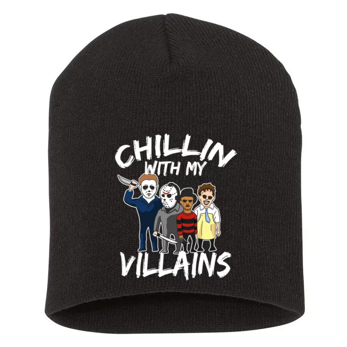 Chillin With My Villains Short Acrylic Beanie