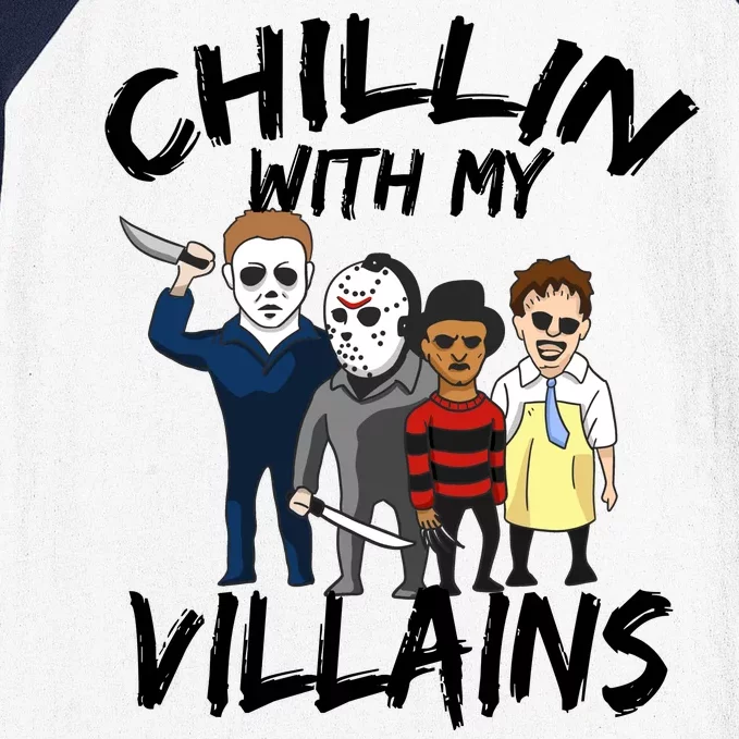 Chillin With My Villains Baseball Sleeve Shirt