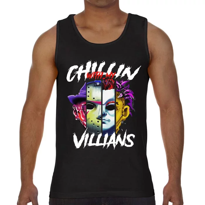 Chillin With My Villains Horror Movie Funny Comfort Colors® Tank Top