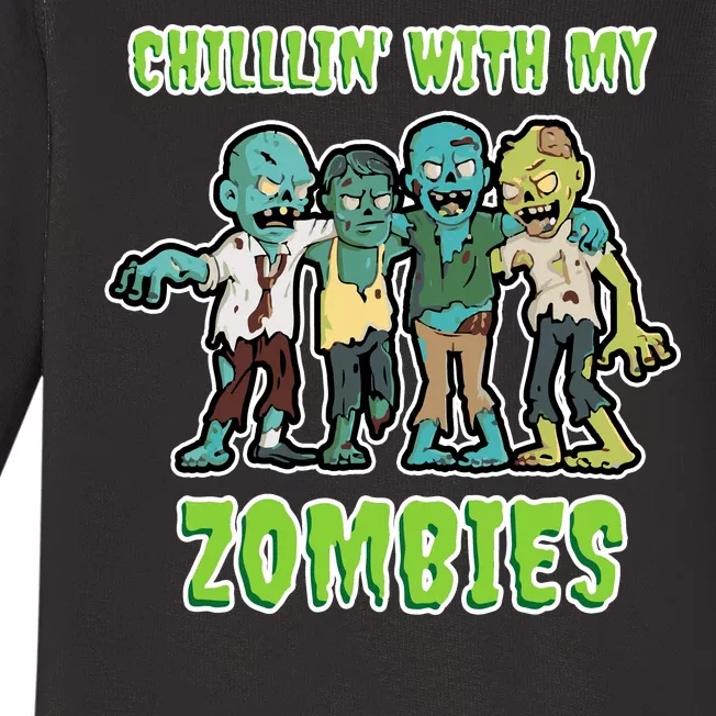 Chillin With My Zombies Baby Long Sleeve Bodysuit