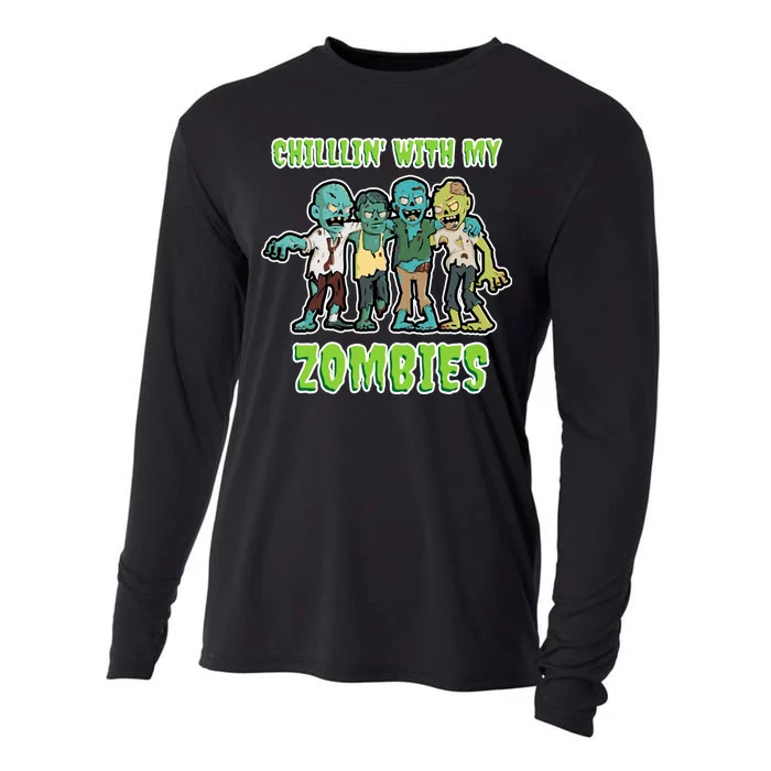 Chillin With My Zombies Cooling Performance Long Sleeve Crew