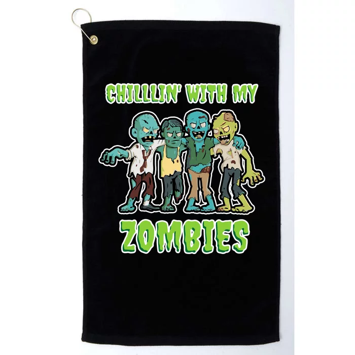 Chillin With My Zombies Platinum Collection Golf Towel