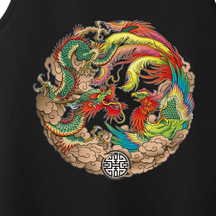 Chinese Dragon and Phoenix Yin Yang Performance Tank