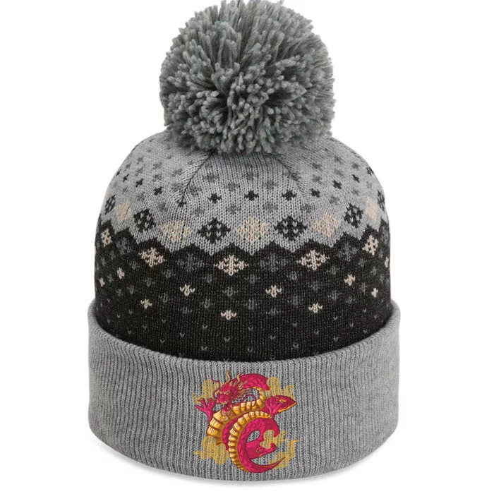 Chinese Dragon Creature The Baniff Cuffed Pom Beanie