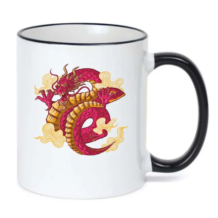 Chinese Dragon Creature Black Color Changing Mug