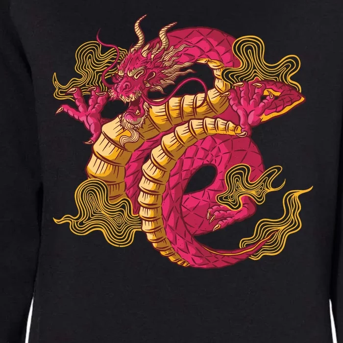 Chinese Dragon Creature Womens California Wash Sweatshirt