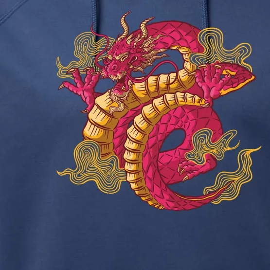 Chinese Dragon Creature Performance Fleece Hoodie