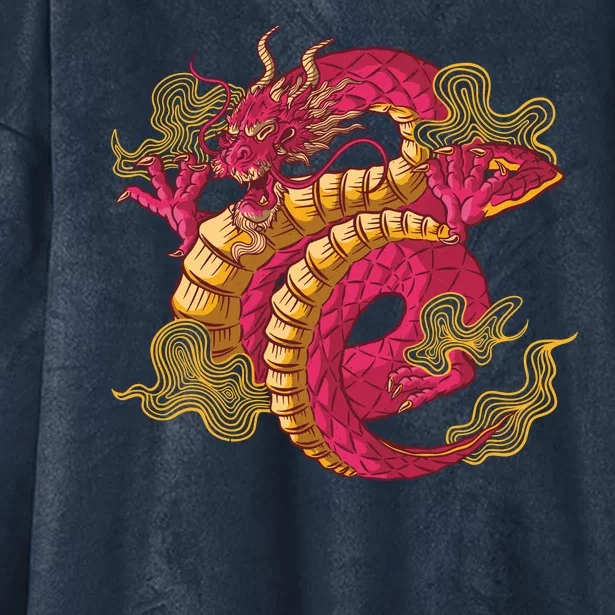 Chinese Dragon Creature Hooded Wearable Blanket