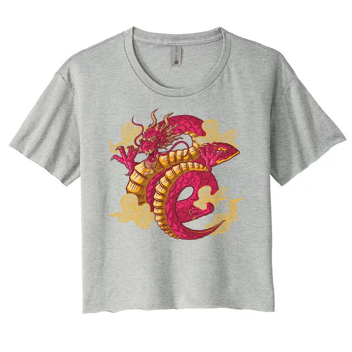 Chinese Dragon Creature Women's Crop Top Tee