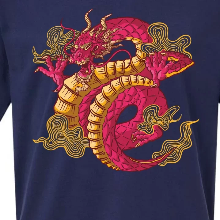 Chinese Dragon Creature Sueded Cloud Jersey T-Shirt