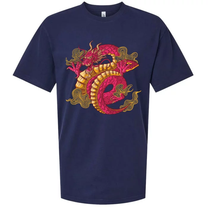 Chinese Dragon Creature Sueded Cloud Jersey T-Shirt