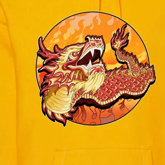 Chinese Dragon Fire Dance Premium Hoodie