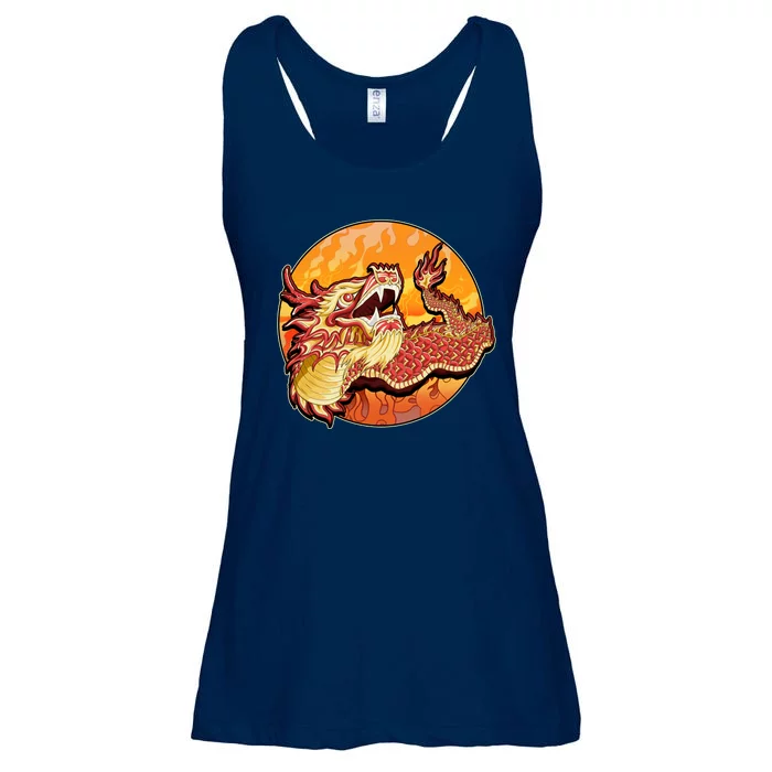 Chinese Dragon Fire Dance Ladies Essential Flowy Tank