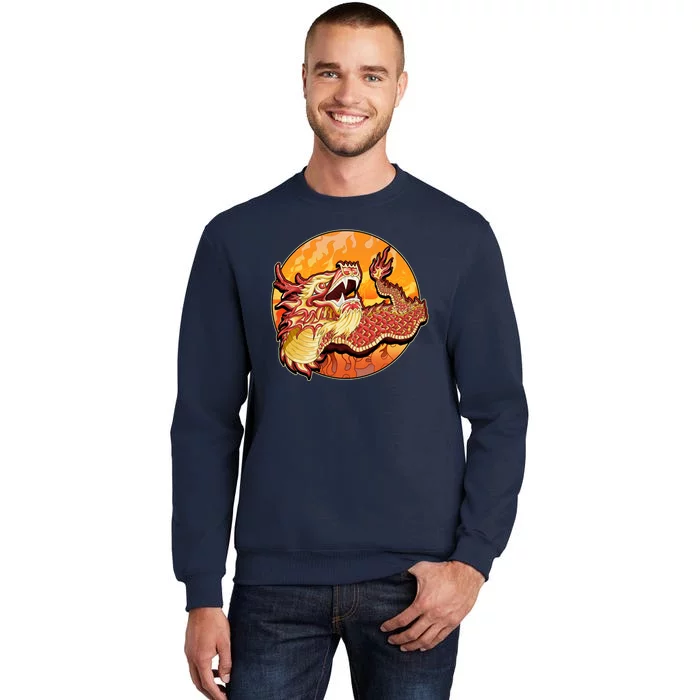 Chinese Dragon Fire Dance Tall Sweatshirt