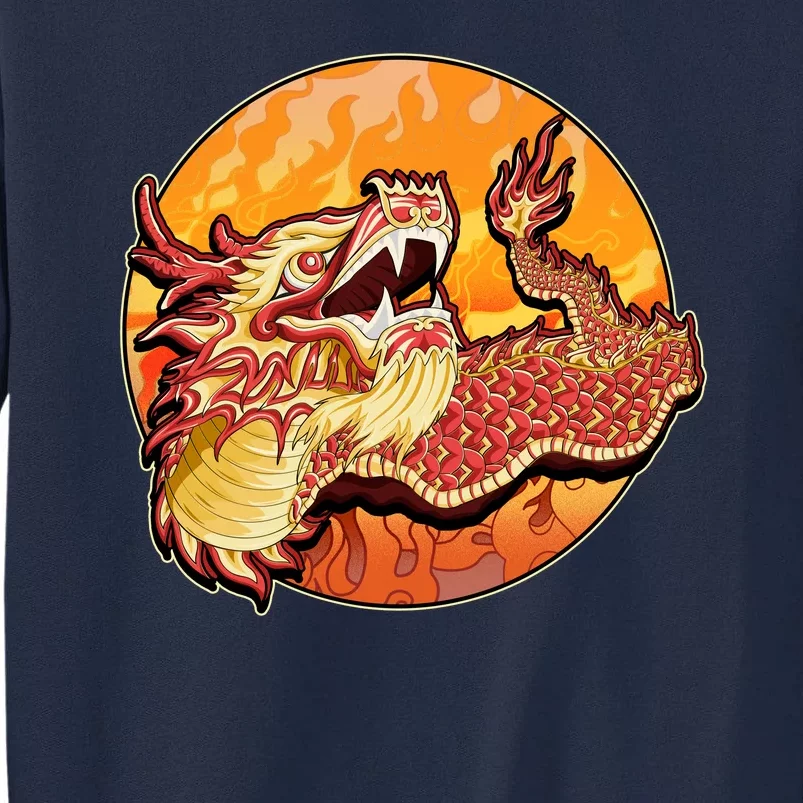 Chinese Dragon Fire Dance Tall Sweatshirt