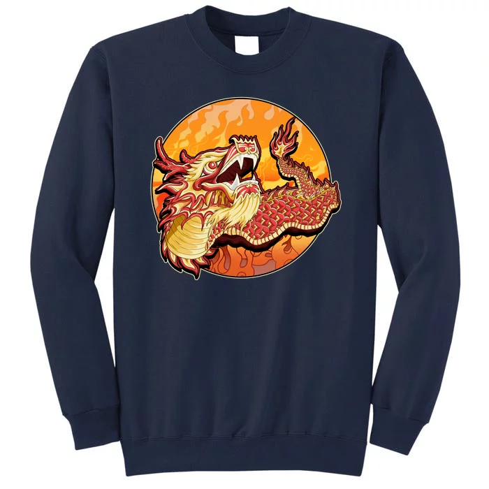 Chinese Dragon Fire Dance Tall Sweatshirt