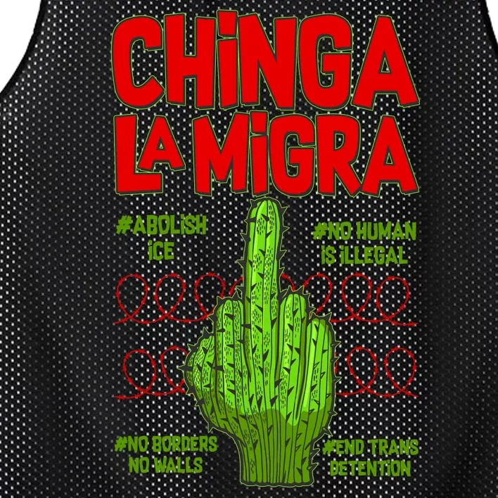 Chinga La Migra Mesh Reversible Basketball Jersey Tank