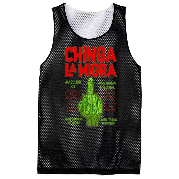 Chinga La Migra Mesh Reversible Basketball Jersey Tank