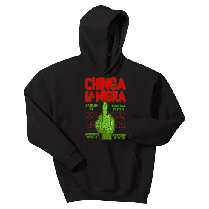 Chinga La Migra Kids Hoodie