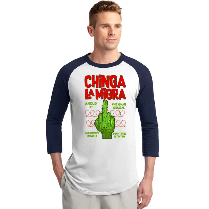 Chinga La Migra Baseball Sleeve Shirt