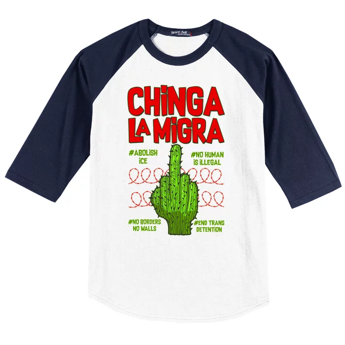 Chinga La Migra Baseball Sleeve Shirt