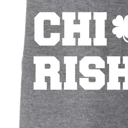 Chirish St Patrick's Day CHI-Irish Chicago Funny Clover Doggie 3-End Fleece Hoodie