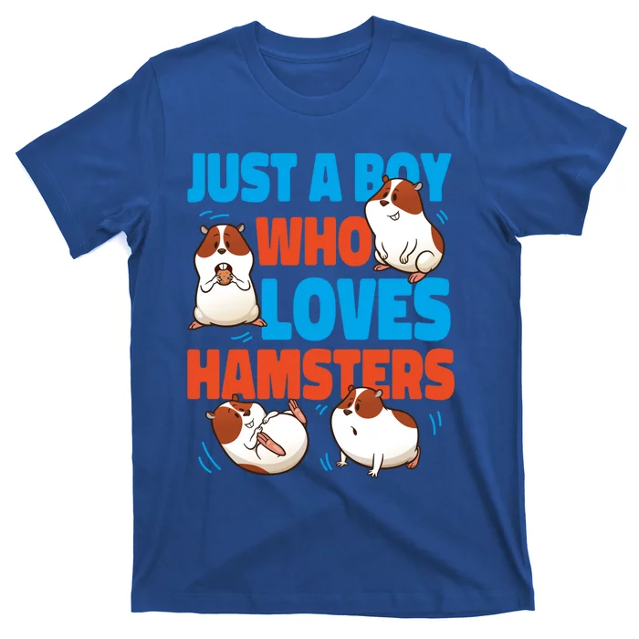 Cute Hamster Just A Boy Who Loves Hamsters Gift T-Shirt