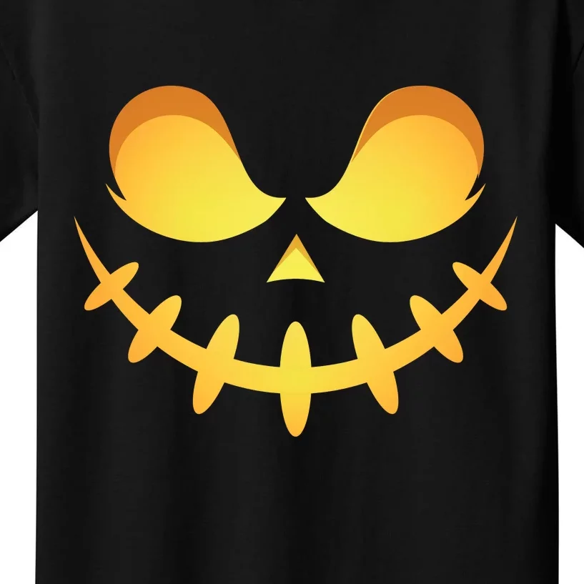 Creepy Halloween Jack O Lantern Jackolantern Pumpkin Face Costume Kids T-Shirt