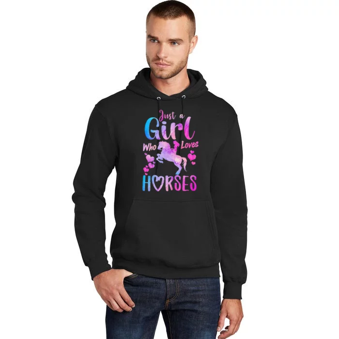 Cute Horse Just A Who Loves Horses Riding Tall Hoodie