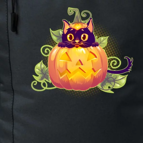 Cute Halloween Jackolantern PumpkinBlack Cat Daily Commute Backpack