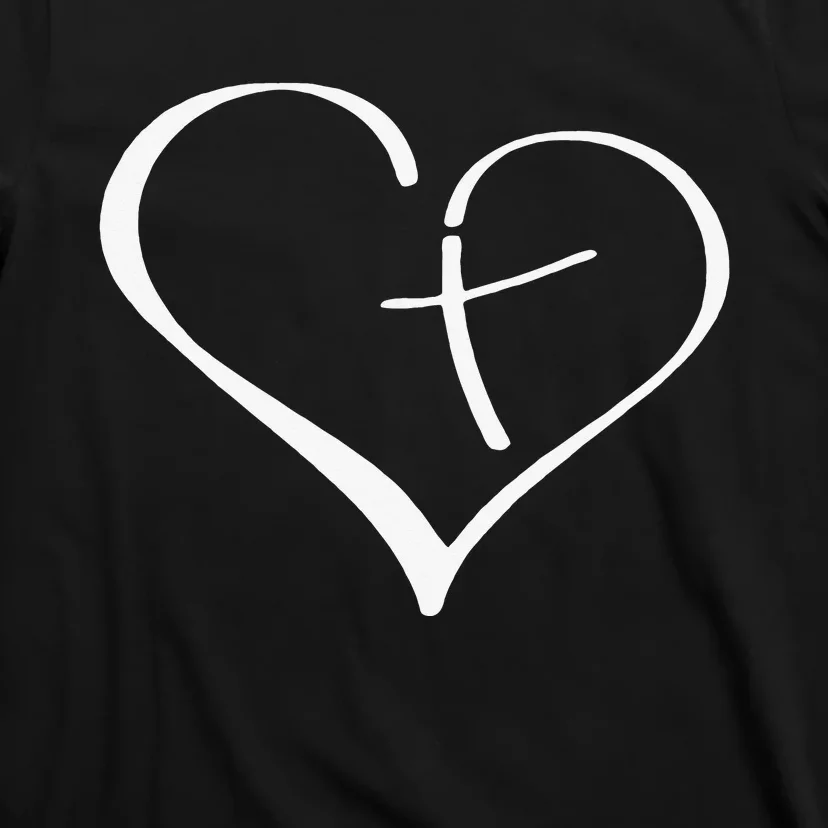 Christian Heart Jesus Cross Religious Gifts Christian T-Shirt