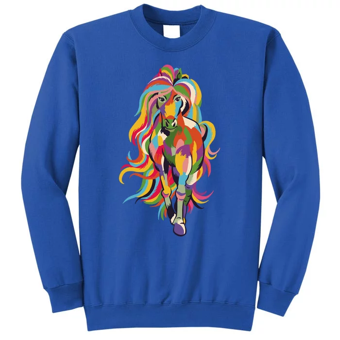 Colorful Horse Kentucky Horse Racing Derby Party Great Gift Tall Sweatshirt